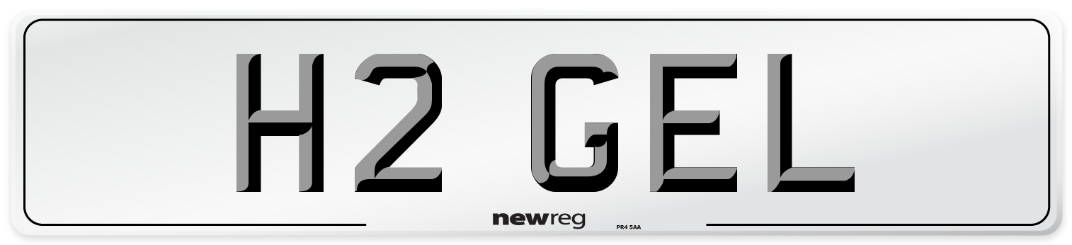 H2 GEL Number Plate from New Reg